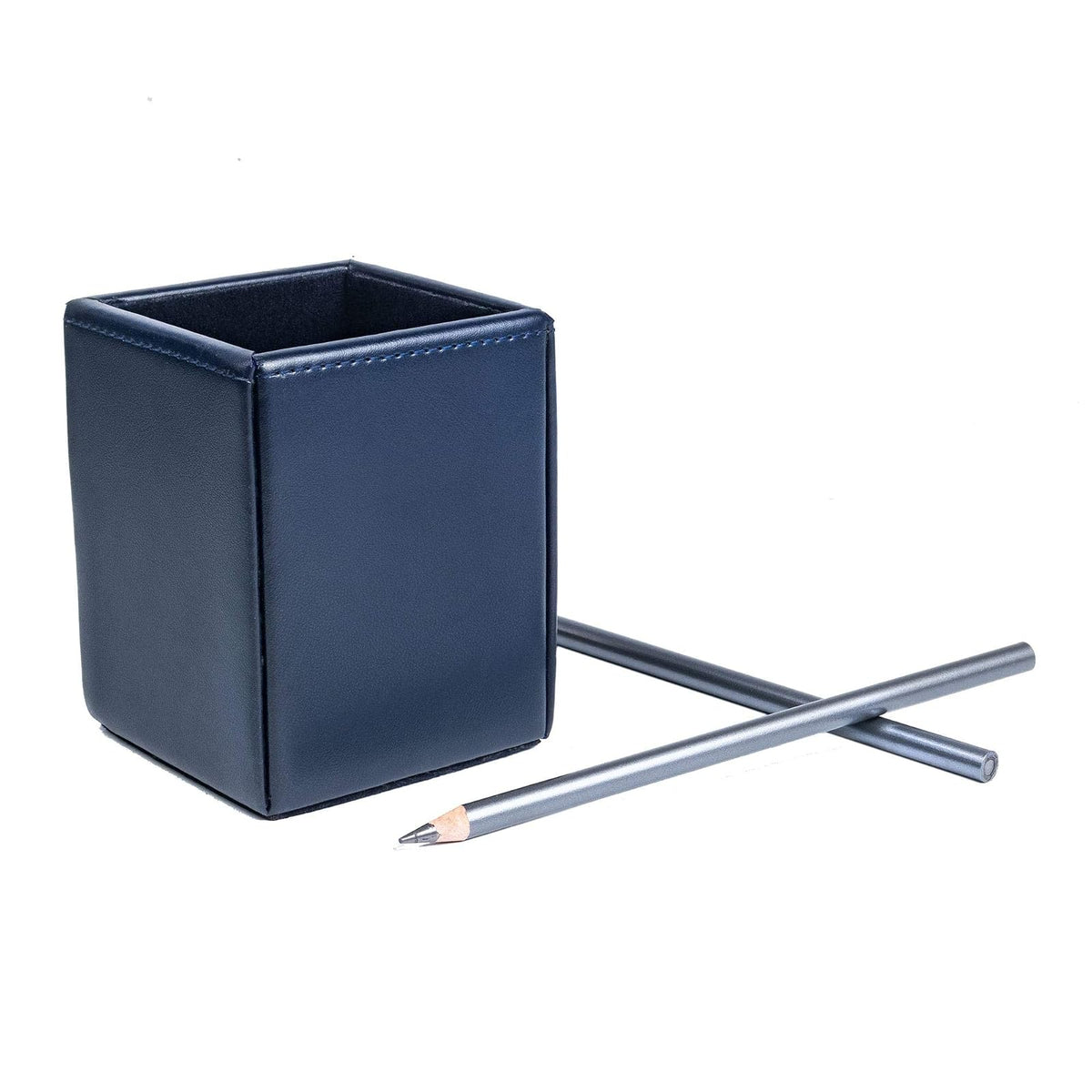 Dacasso A5010 - Vaso para lápices, 3 x 3 x 4, Azul Marino