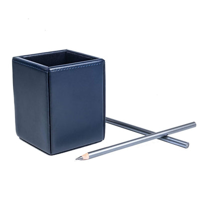 Dacasso A5010 - Vaso para lápices, 3 x 3 x 4, Azul Marino