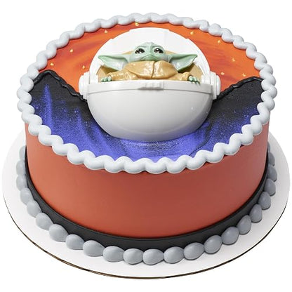 DecoSet® Star Wars™ The Mandalorian The Child Cake Topper, 1 pieza para tartas, uso con decoraciones para tartas para crear pasteles intergalácticos