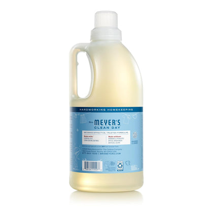 Mrs. Meyer’s Detergente Líquido para Ropa Rain Water 1.8 L, Fórmula de origen vegetal, Aroma refrescante y ligero, Rinde hasta 128 cargas, Sin parabenos ni crueldad animal.