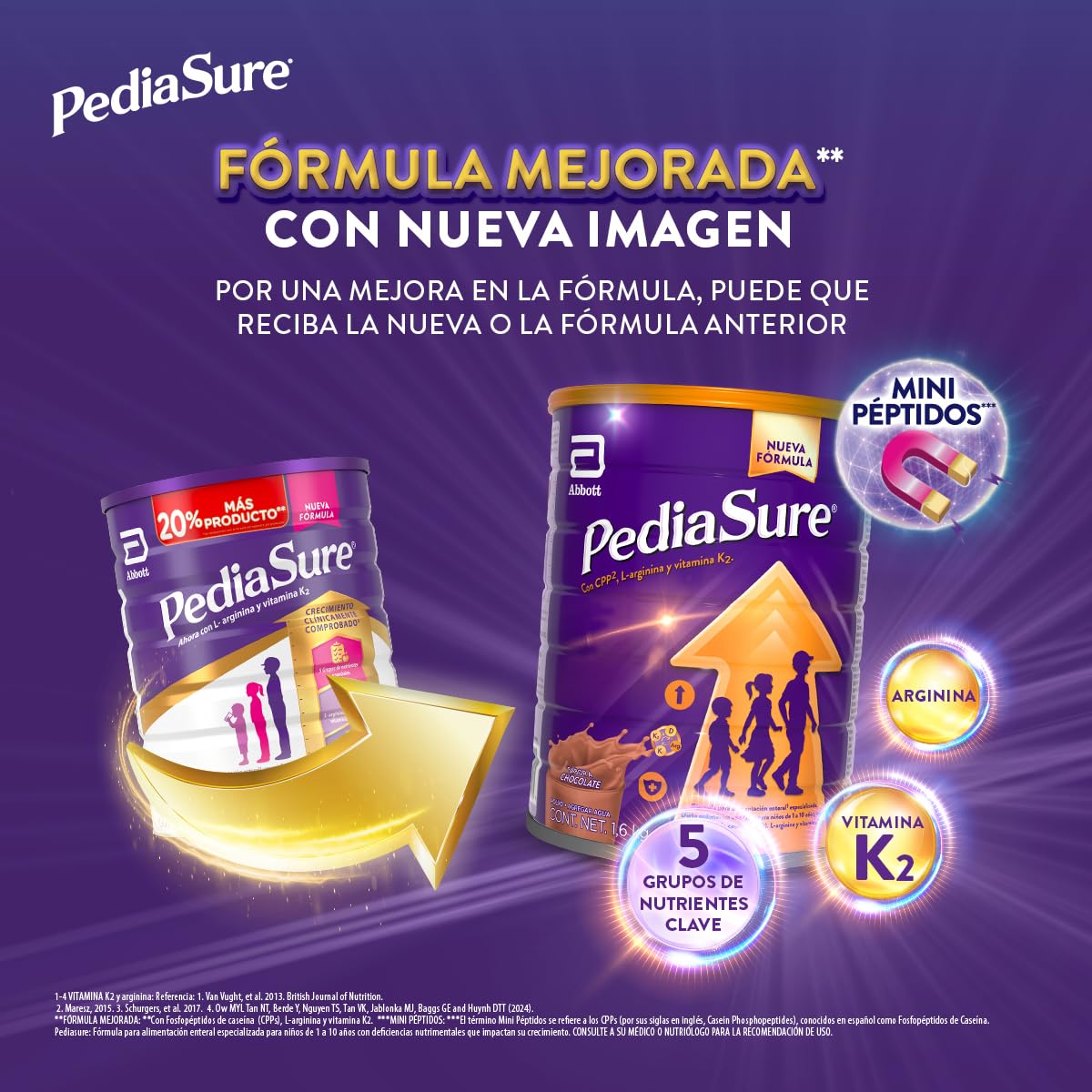 PediaSure Chocolate- Alimentación Especializada Polvo 1600 g | Formula especializada para niños de 1 a 10 años con 5 grupos de nutrientes clave que apoya el crecimiento de los huesos.