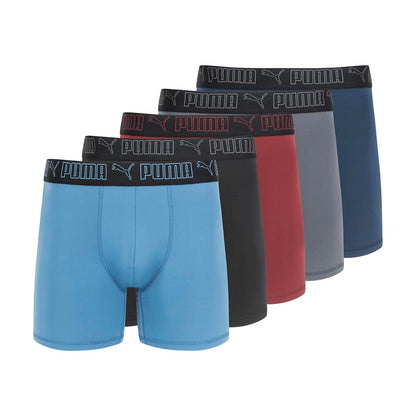 Puma Paquete de 5 Calzoncillos Boxer Performance para Hombre - CH - Azul - rosa - negro