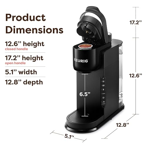 Keurig K-Express - Cafetera K-Express para cápsulas de una sola porción, 3 tamaños de preparación, función de botón fuerte, depósito extraíble de 40 onzas, color negro