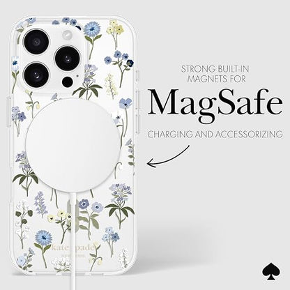 Kate Spade New York - Funda para iPhone 16 Pro, diseño de Flores Preciosas | Compatible con MagSafe - Funda ligera de diseño para iPhone 16 Pro con revestimiento antiarañazos y precioso diseño de flores