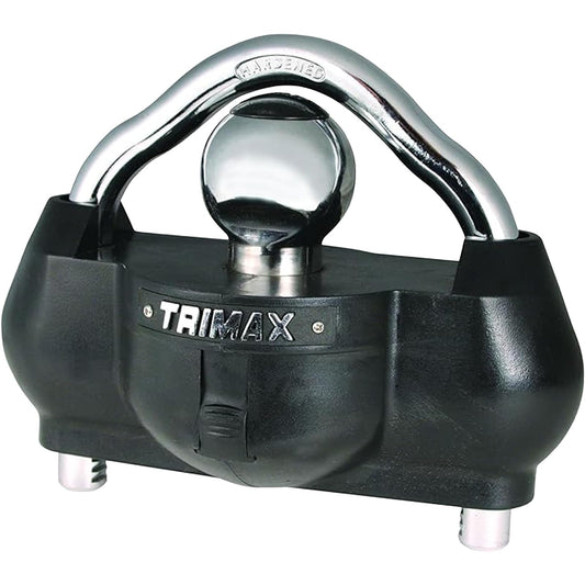 Trimax UMAX100 Premium Universal 'Solid Hardened Steel' Trailer Lock (fits All couplers)
