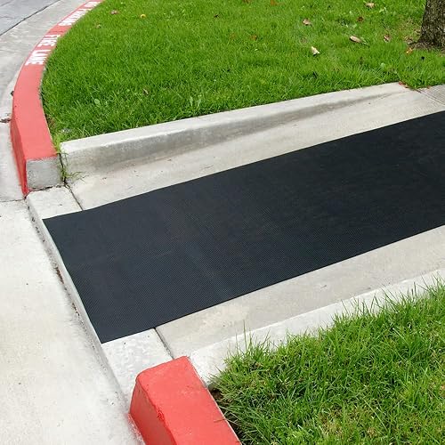 Alfombrillas de Goma Antideslizantes para Exteriores Rubber-Cal Ramp-Cleat – Alfombrilla de Piso de 1/8" x 3 pies x 8 pies