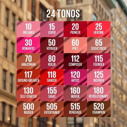 Maybelline SuperStay Matte Ink Labial Líquido, Larga Duración 16 Horas, Alta Pigmentación Sin Transferencia, Aplicador de Precisión en Flecha, Tono 80 Ruler, 5 ml