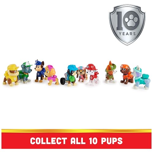 Paw Patrol, 10.º Aniversario, Set de Regalo de Figuras de Juguete con 10 Figuras de acción coleccionables, Juguetes para niños a Partir de 3 años