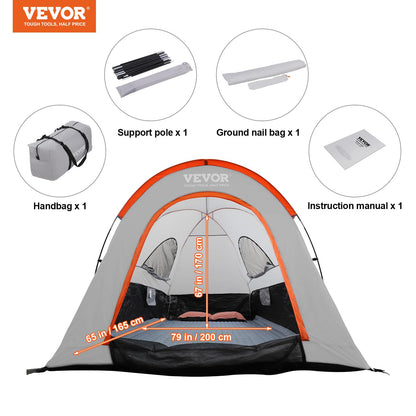 VEVOR Truck Bed Tent, SUV/Truck Tent with Carry Bag, Waterproof PU2000mm Double Layer Truck Tent for Camping, Pickup Tent Accommodate 2-3 Person, SUV Tent Accommodate 6-8 Person,