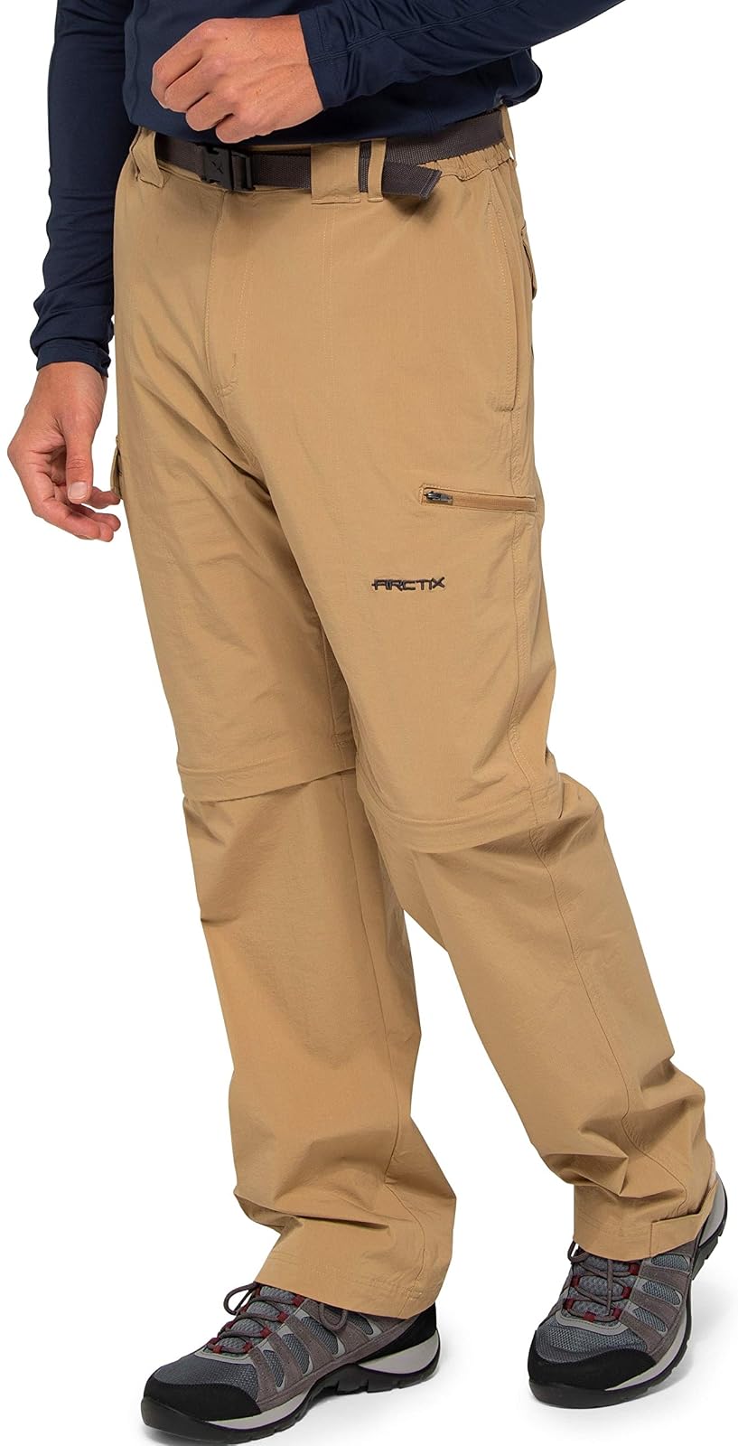 Arctix Cliff Pantalón Convertible para Hombre - corto - 3XL - 28" entrepierna - Beige (Khaki)