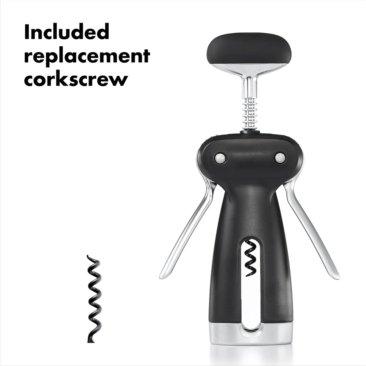 Oxo 3113400 Sacacorchos Alas Extrbl Acero, 19 cm, Multicolor