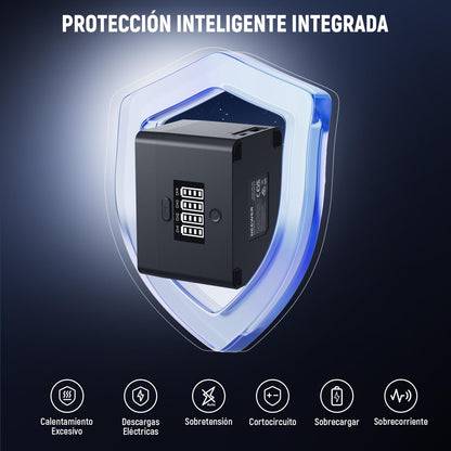 NEEWER 2 en 1 Cargador Batería USB 4 Canales para NP-FZ100 y LP-E6, Carga Rápida 40W, Fuente Alimentación Respaldo Plástico Compatible con Sony A6700 A7III FX3 FX30 A7IV Canon EOS R5 II, NW-ZP4