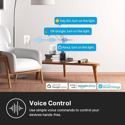 Kasa Smart Plug, compatible con materia, monitoreo de energía, diseño compacto, 15 A/1800 W Max, configuración súper fácil, funciona con Apple Home, Alexa y Google Home, certificado UL, 2.4 G Wi-Fi