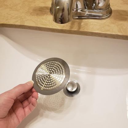 Danco 11040P - Colector de Pelo para Fregadero de baño, Protector de Drenaje de Tina, colador de Fregadero y Tina, Paquete de 2