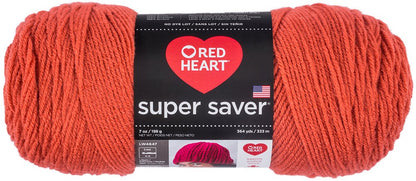Red Heart Estambre Acrílico Peso Medio Categoría 4 - Coral - Sólido