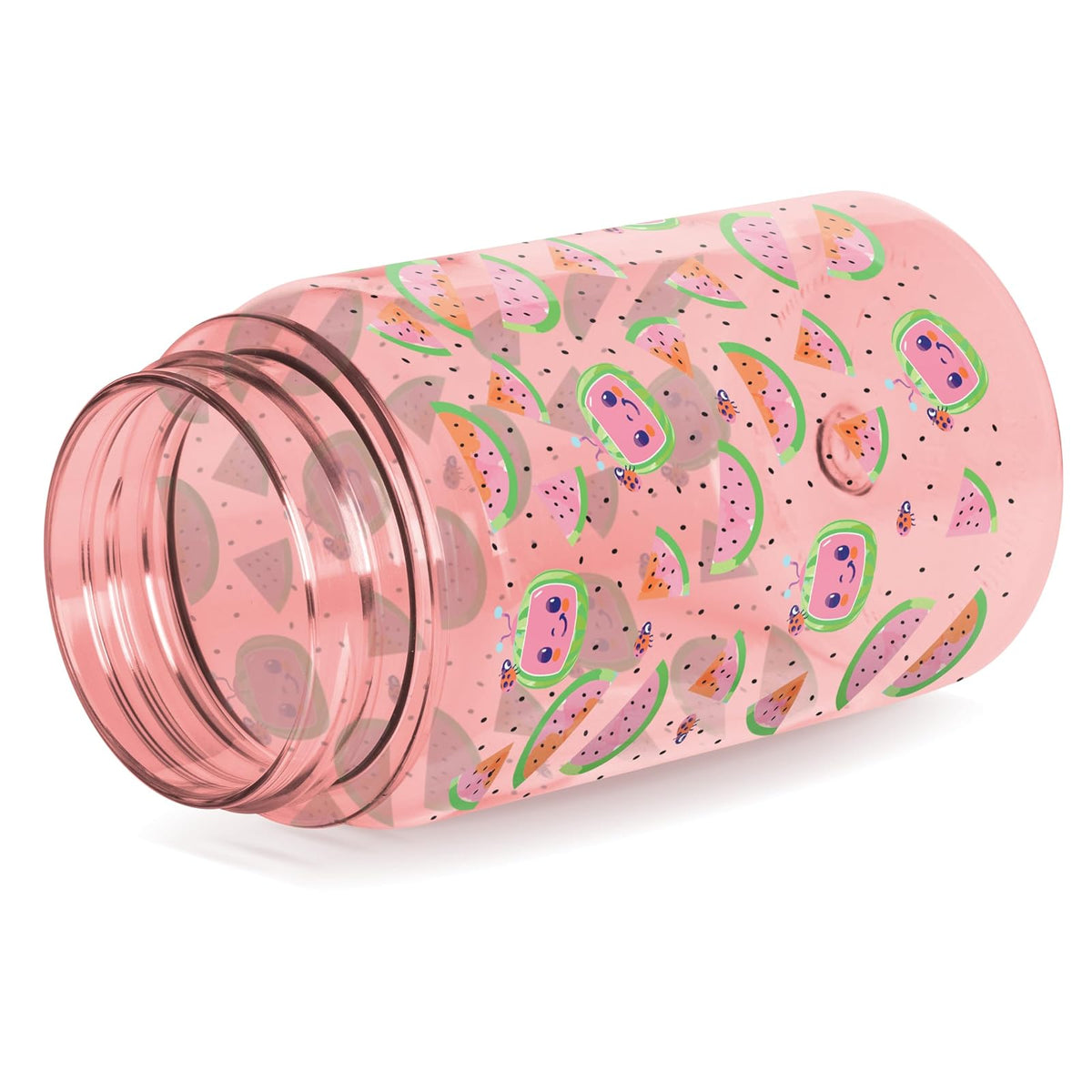 Simple Modern CoComelon - Botella de agua para niños, de plástico, sin BPA, con tapa de popote a prueba de fugas, reutilizable y duradera para niños pequeños, niñas, colección Summit | 12 onzas, melón