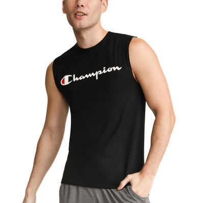 Champion Camiseta sin Mangas Corte Estándar para Hombre - BLACK - XXL