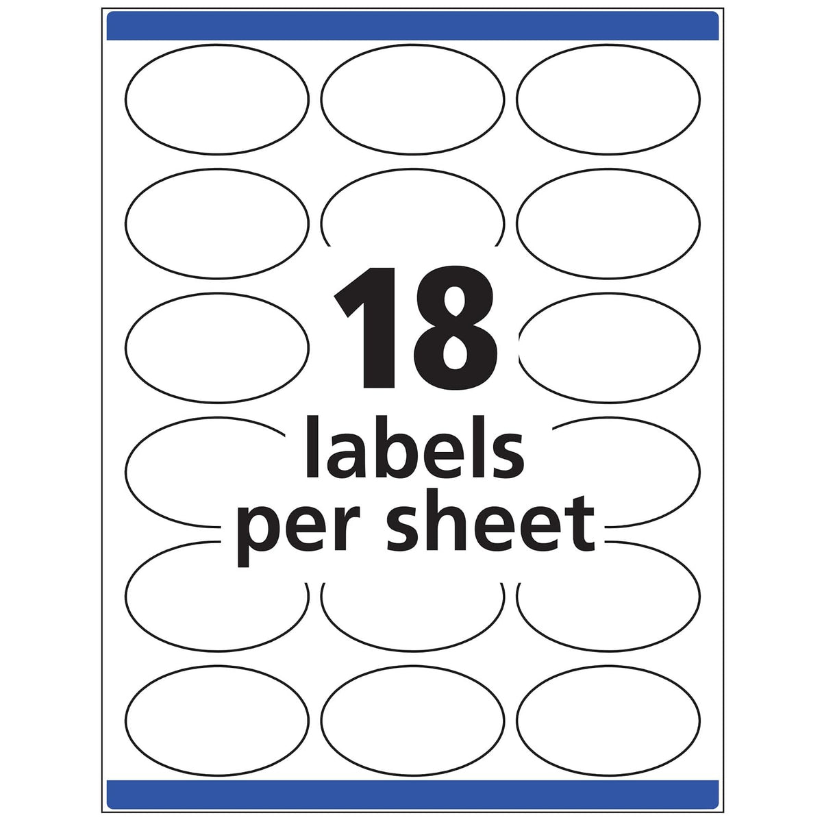 Avery 06583 Etiquetas Ovaladas Blancos para Impresora Láser E Inkjet, 270 Etiquetas