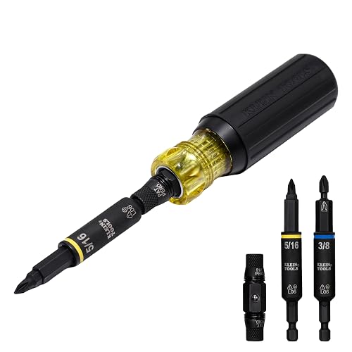 KLEIN TOOLS 32500HD | Desarmador 11 En 1 | Uso Manual E Impacto | Magnético | Haz más con una sola herramienta: úsala a mano o con impacto y cambia entre 7 puntas y 4 llaves sin cargar de más.