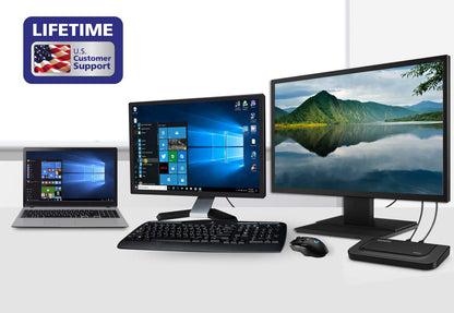 Diamond Multimedia - Estación de acoplamiento universal Ultra Dock Dual Video USB 3.0/2.0 con salidas Gigabit Ethernet, HDMI y DVI, entrada y salida de audio para portátiles, Ultrabook, Macbook, Windows 10, 8.1, 8, 7, XP, Mac OS y Android 5.0 y superior. 