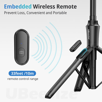 UBeesize - Trípode magnético para Selfie de 68 Pulgadas con Control Remoto inalámbrico, Soporte Extensible, Compatible con MagSafe, para iPhone 15, 14, 13, 12 Series y teléfonos Android