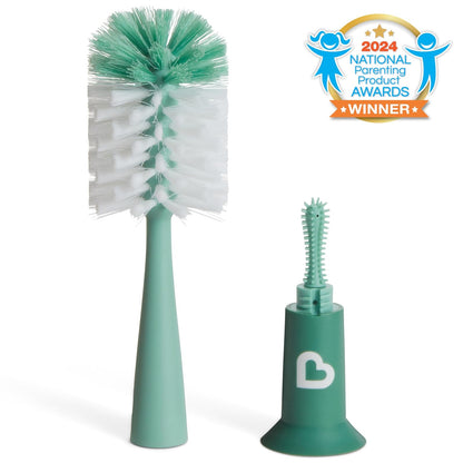 Munchkin® Bristle™ Cepillo para Polvo para Botellas, diseño Moderno, Salvia