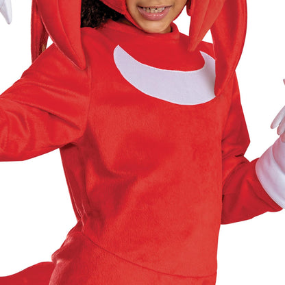 Disguise - Disfraz de Sonic Knuckles de lujo para niños, disfraz oficial de Sonic Movie 3 con tocado y guantes, tamaño infantil (7-8)