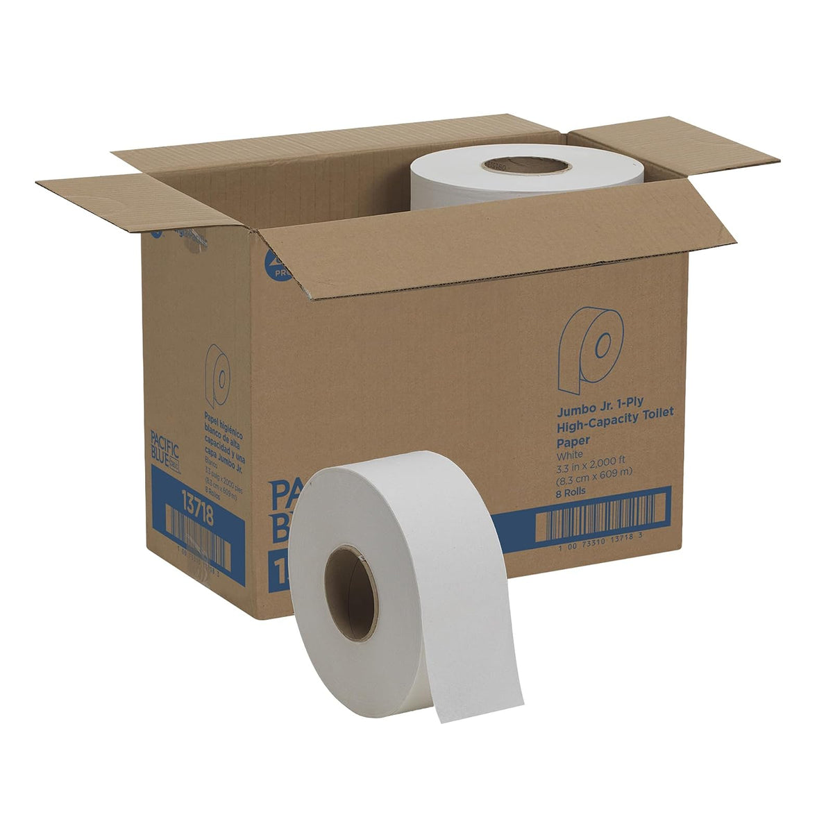 Pacific Blue Select Papel Higiénico Jumbo 9", Caja 8 Rollos - 8 Rolls - Aclamación (13718)