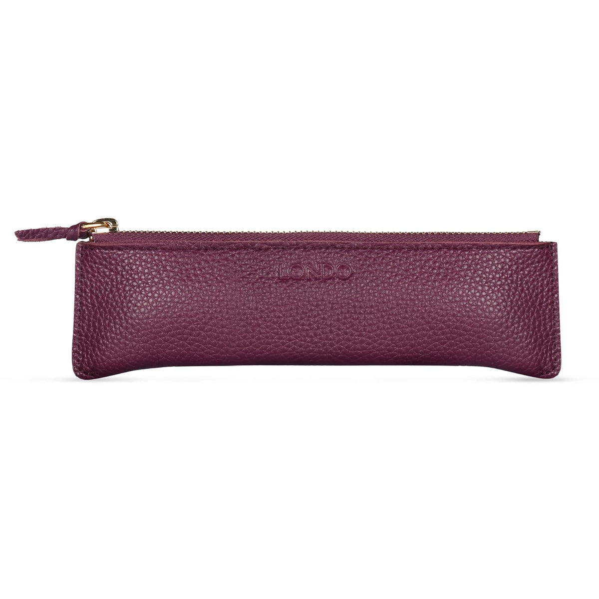 Otto Angelino Astuccio in Vera Pelle con cerniera, portapenne, borsa per cartoleria (Viola) - Púrpura