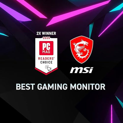 MSI mag 245F X24 Monitor para Juegos de 24 Pulgadas 1920 x 1080 (FHD), 240 Hz, FreeSync Premium, Compatible con HDR, HDMI, Puerto VGA, Montaje VESA, inclinable, Marco Delgado de 4 Lados 0,5 ms, Negro