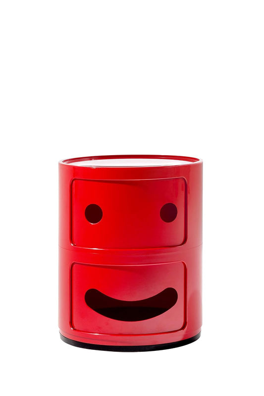 Kartell Mueble de Almacenaje Componibili Sonrisa, color Rojo, 2 Piezas