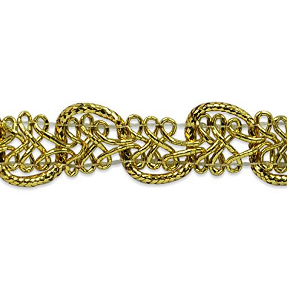 Expo International Gwen Lacey - Adornos metálicos trenzados, 20 yardas, color dorado