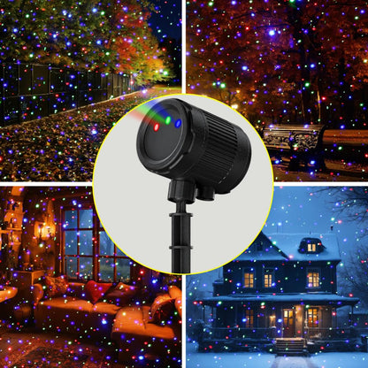 VanSmaGo Proyector Láser de Luces de Navidad para Exterior, Láser de 3 Colores, Espectáculo de Luces de Luciérnaga con Mando a Distancia RF, Regalo de Navidad, Decoración del Hogar, Jardín