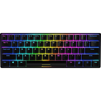 Sharkoon Skiller SGK50 S4 BK Kailh Red - Teclado para Juegos, diseño de Estados Unidos (QWERTY), tamaño pequeño