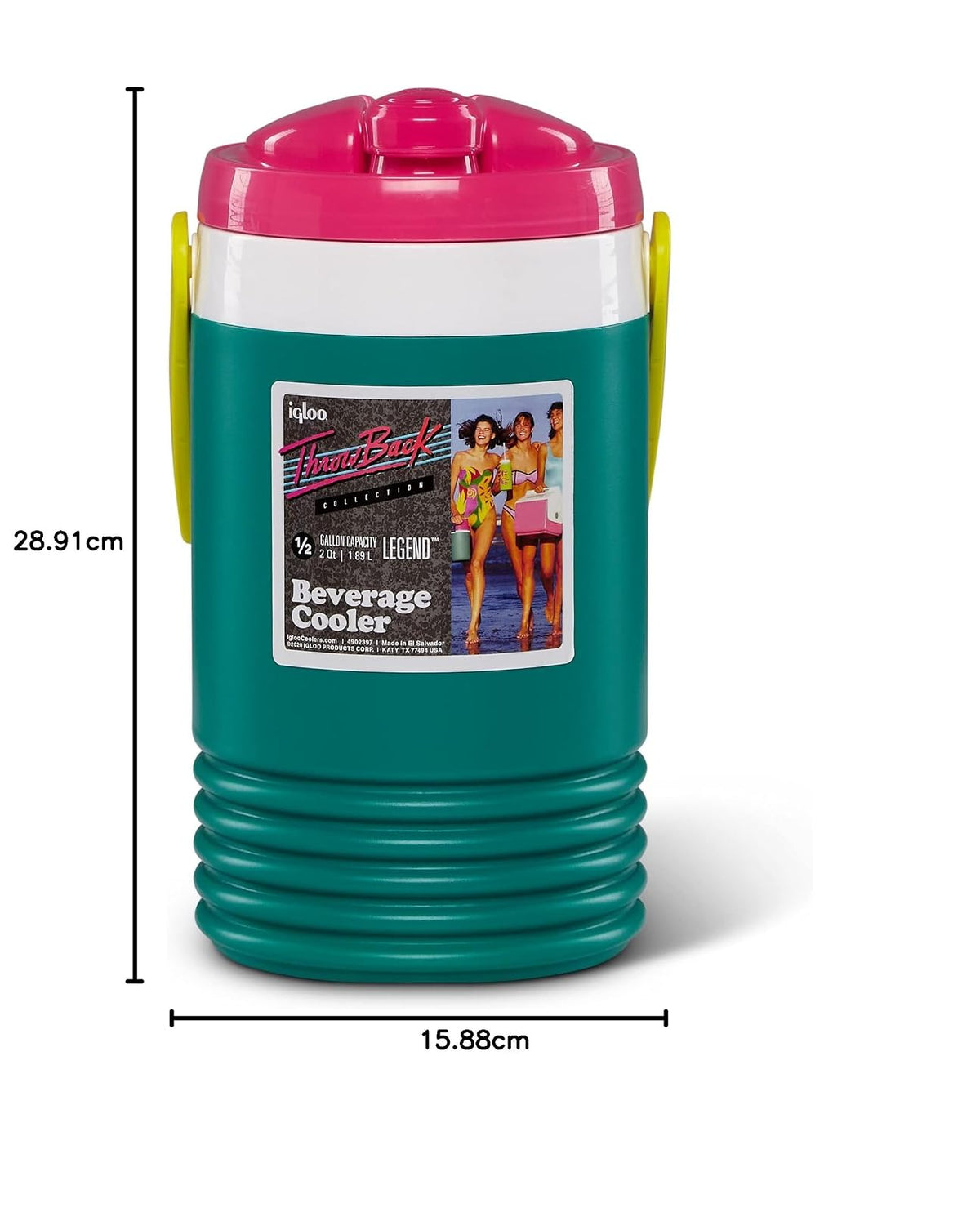 Igloo Legend Beverage Cooler, Red, 1/2 (0.5) Gallon
