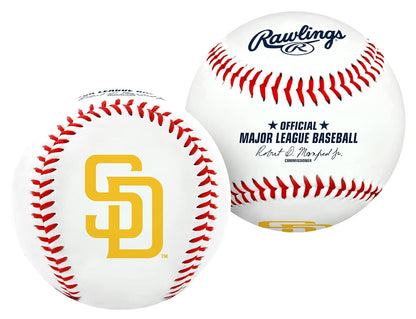Rawlings Pelota de Béisbol con Logotipo de Equipo MLB - San Diego Padres