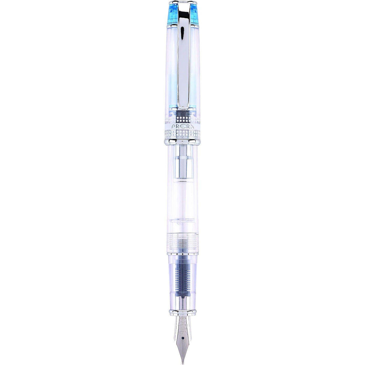 Pilot Prera Pluma Fuente con Sistema de Tinta Líquida - Fino - Celeste - Plateado