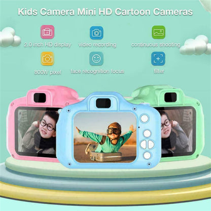 Terowu Cámara para Niños, Cámara Infantil con 32GB Tarjeta de Memoria Micro SD, Cámara Fotografica con Pantalla IPS de 2.0, cámara Digital para niños 3+ Años, Regalo para Cumpleaños, Navidad, Verde
