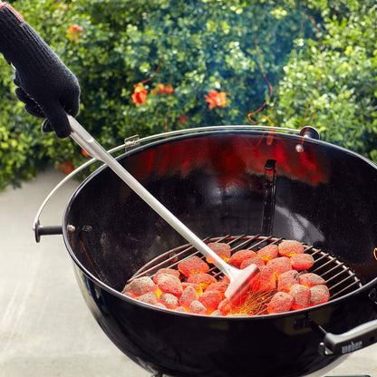 Weber - Disponible Rastrillo para asar carbón Stephen Products 7649 de 21 x 4 pulgadas, plateado