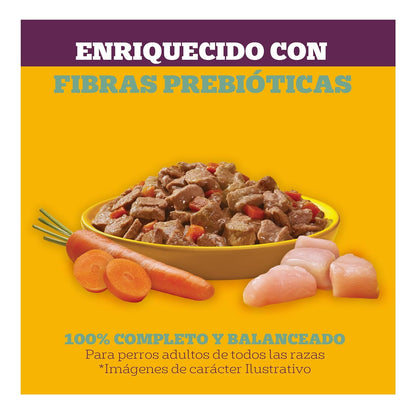 Pedigree - Sobres para Perro Adulto Pancita Saludable, Sabor Pavo y Zanahoria, Omega 6, Zinc, Vitaminas y Minerales, 24 Sobres, 100g c/u