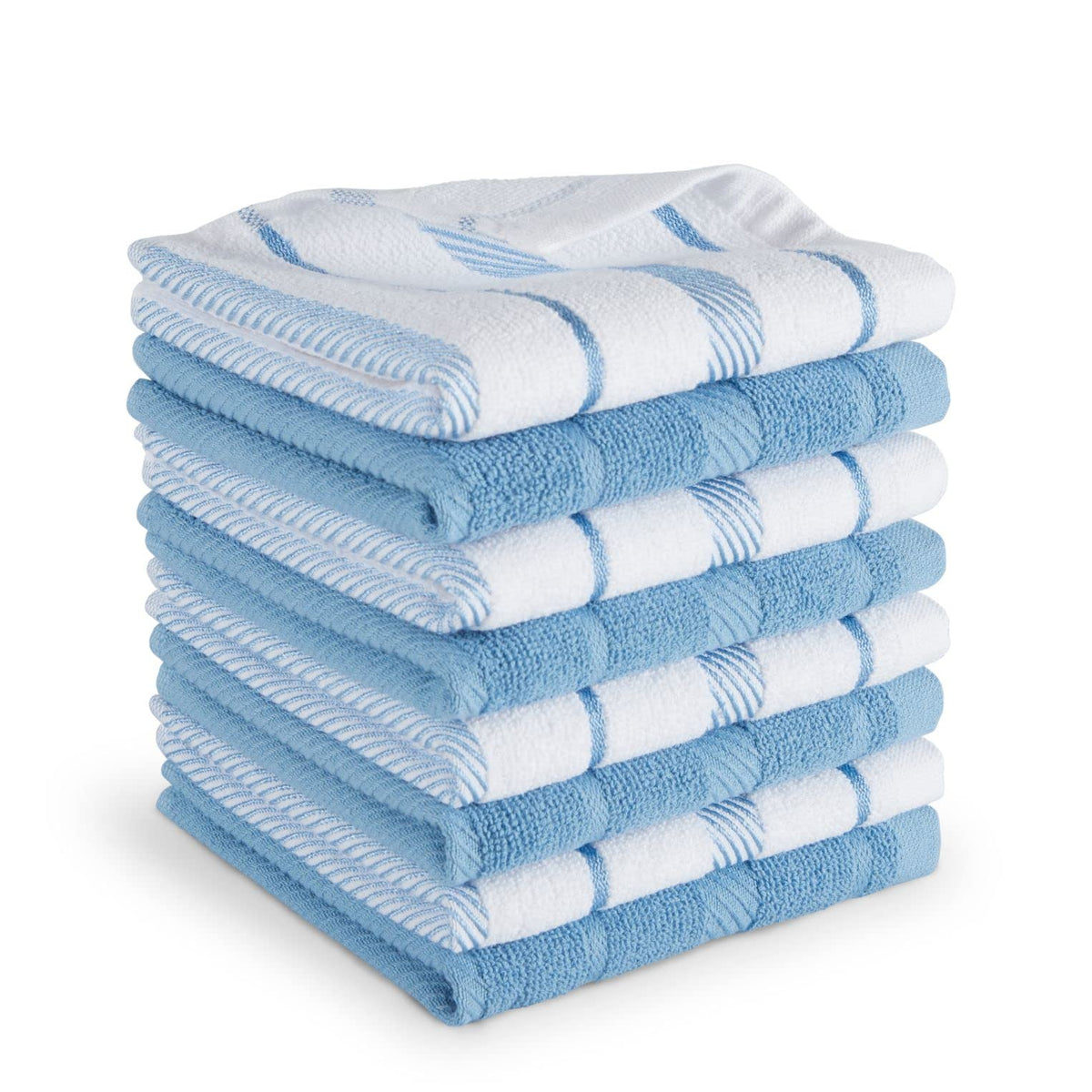 KitchenAid Albany Juego de 8 Paños de Cocina, 12 x 12 Pulgadas - Azul terciopelo - Grande