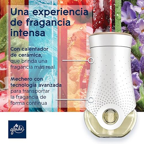 Glade Aromatizante para Hogar Eléctrico Paraíso Azul, 3 Repuestos 21 ml
