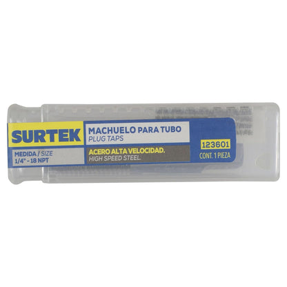 Surtek 123601 Machuelos de acero de alta velocidad para tubo 1/4-18NPT