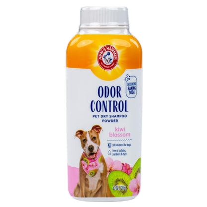 Arm & Hammer for Pets Champú seco en Polvo para Perros con Control de olores, el Mejor champú sin Agua para Eliminar olores para Perros y Cachorros, Aroma a Flor de Kiwi, 4.2 onzas