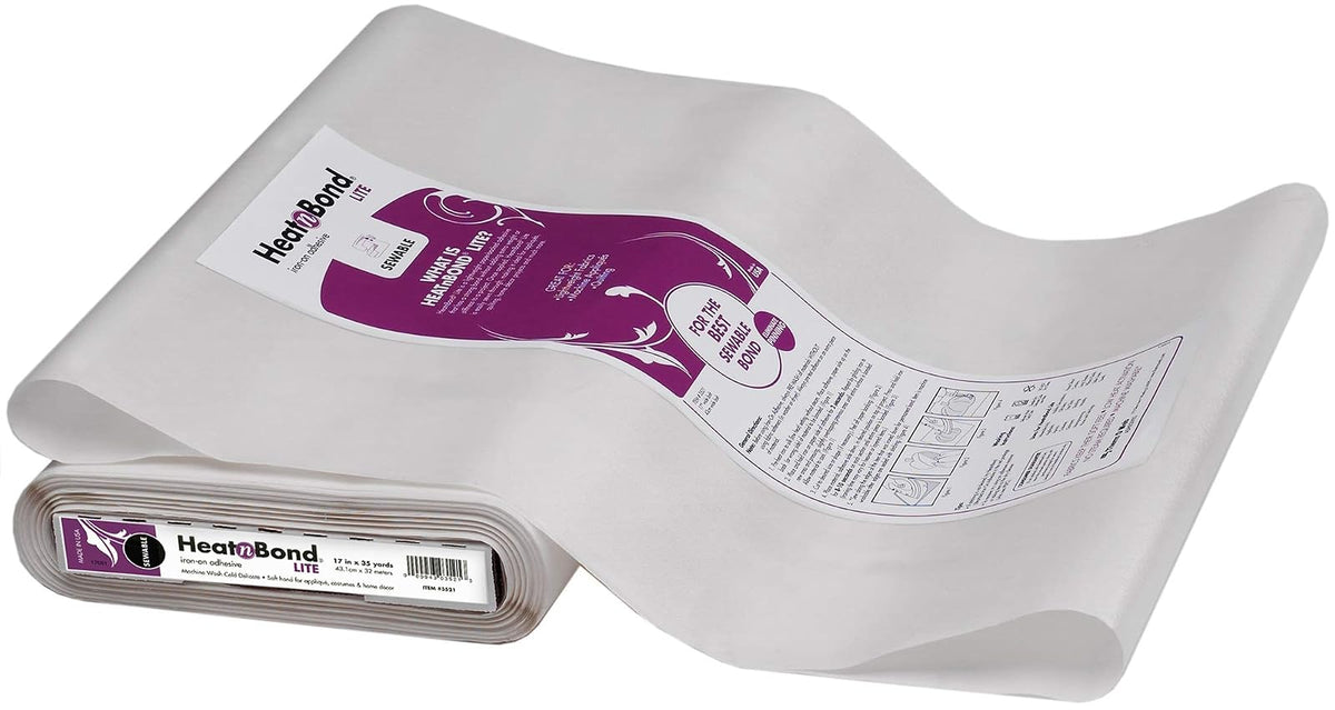 HeatnBond Lite calcomanía termoadhesivo para Planchar, 17 Pulgadas x 35 Yardas