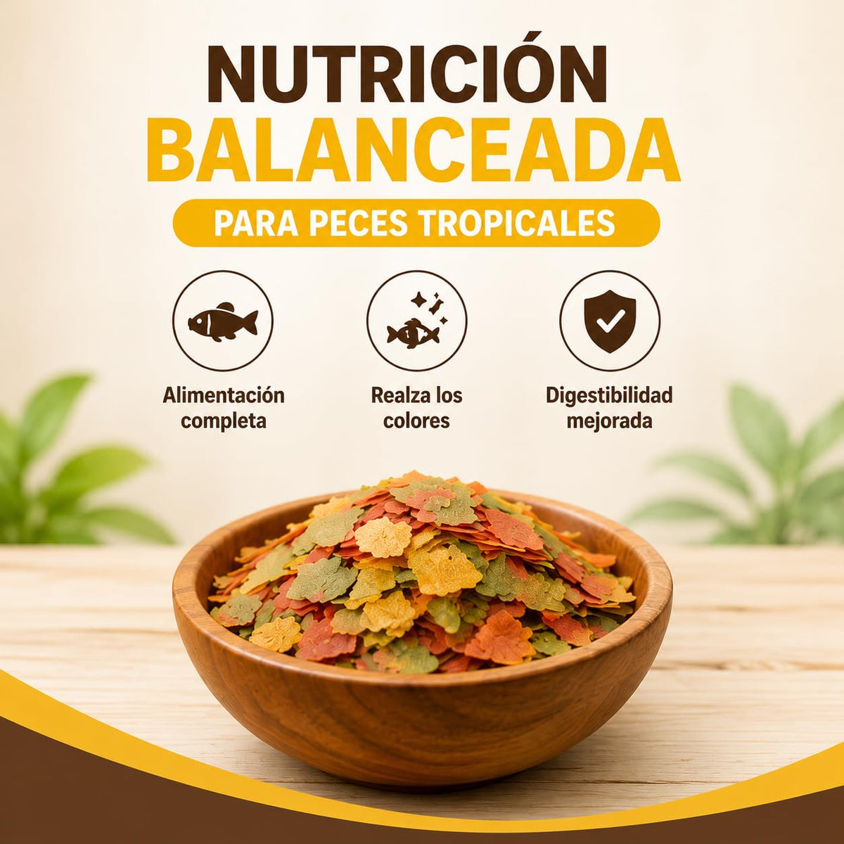 Lomas Alimento en Hojuelas para Peces Tropicales 1 kg, Fórmula con Vitamina C, Realza Colores y Apoya el Sistema Inmune