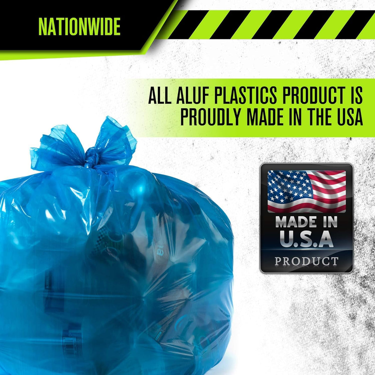 Aluf Plastics HP-RBL3346 HP Blue Low Density Super Hexene Star Seal Gang Folded Bag, 40-45 Gallon Capacity, 46" Length x 33" Width (Pack of 100)