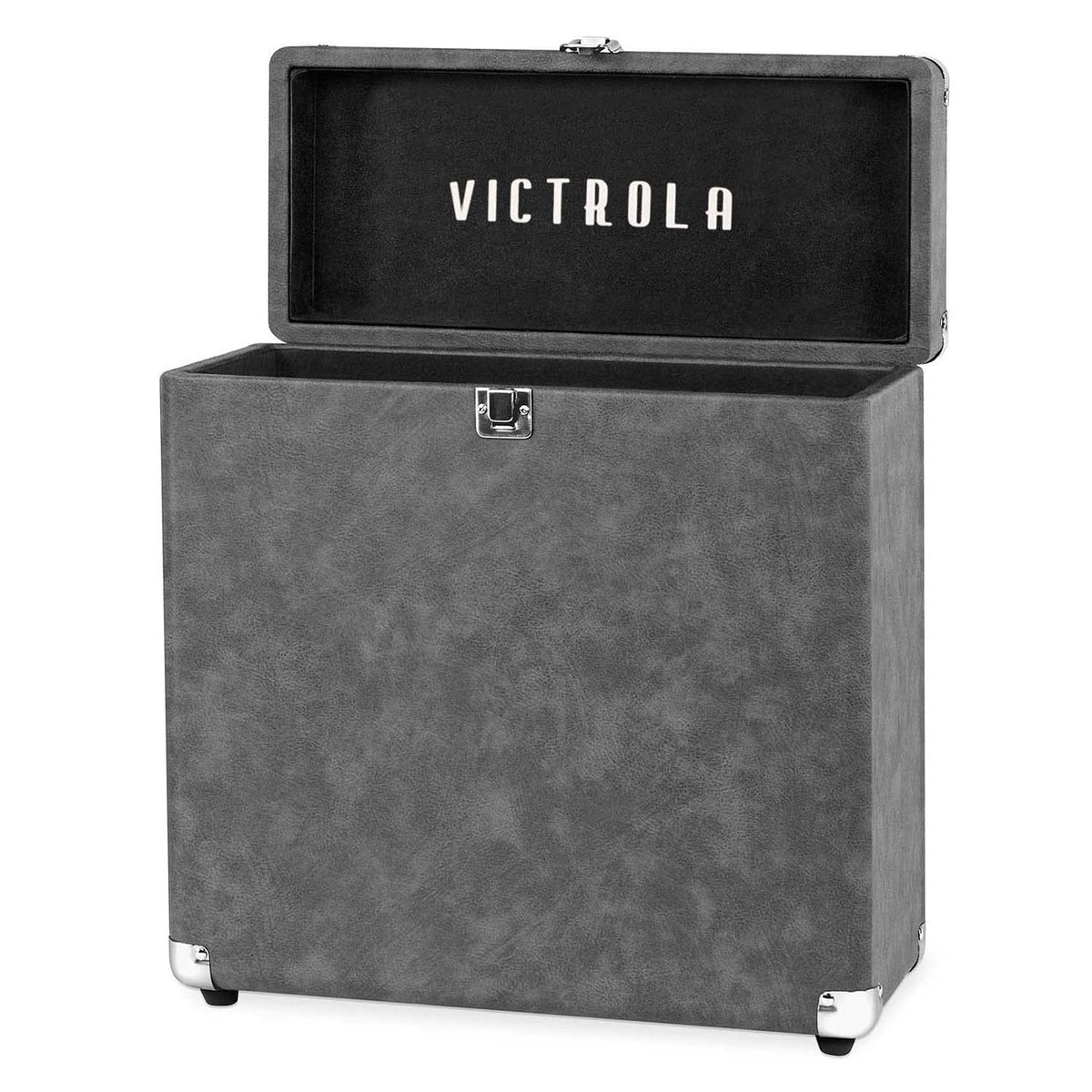 Victrola Collector Maleta para Almacenamiento de Discos de Vinilo, hasta 30 LPs - Grey
