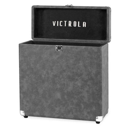 Victrola Collector Maleta para Almacenamiento de Discos de Vinilo, hasta 30 LPs - Grey