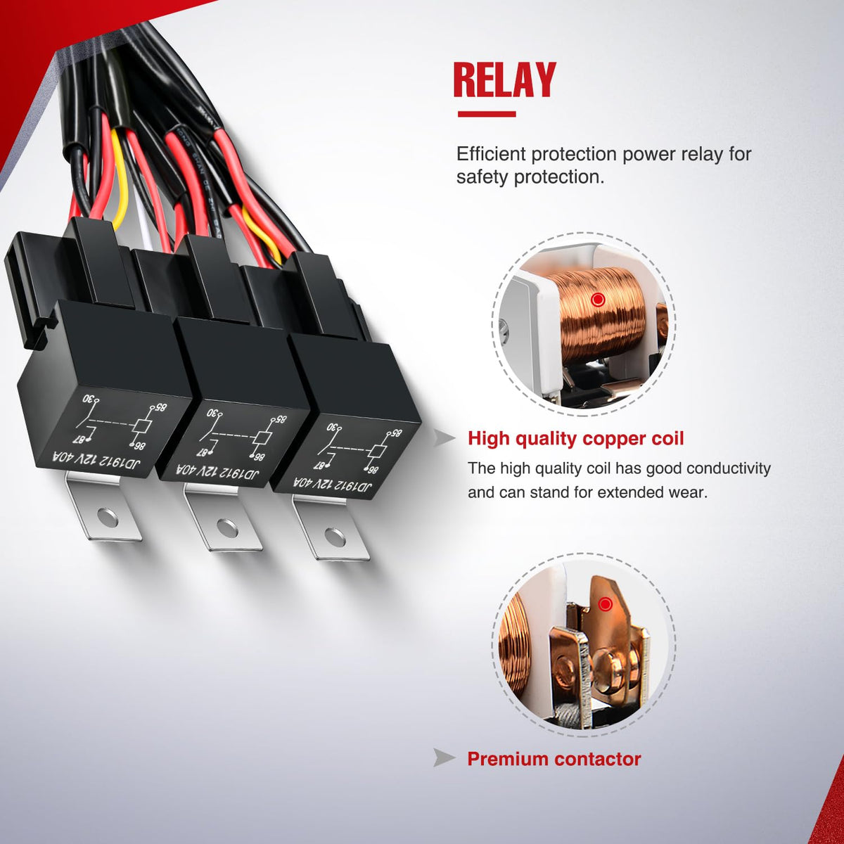 Nilight - Kit de arnés de cableado de barra de luz LED de 16 AWG, 12 V de encendido/apagado, 2 bandas grabadas con láser, panel de interruptor , fusible de relé de alimentación, interruptor